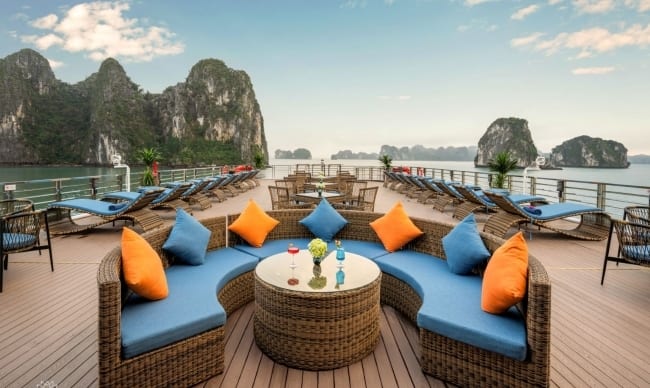 Aimee cruise Halong Bay Indochine luxury sundeck photo 1