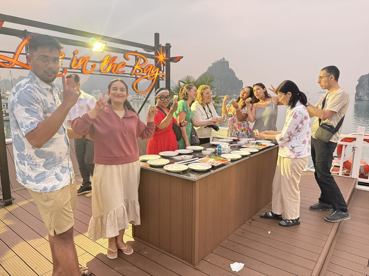 Cozy Bay Cruise Halong Bay Sunset Cooking Class Sundeck 01 - Best Halong Cruise 2026
