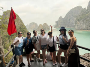 Cozy Bay Cruise Halong Bay Viewpoint Panorama Vietnam Flag 01 - Best Halong Cruise 2026